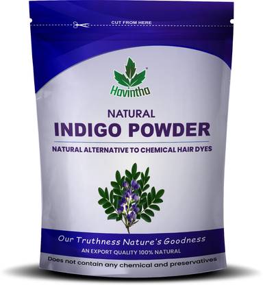 Havintha NATURAL INDIGO POWDER for Hair & Beard,natural way to color your hair