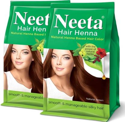 Neeta Hair Henna Natural Henna Based Hair Color 125gm Each Pack (Pack of 2)