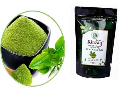 kinzaq NATURAL BLACK HAIR COLOUR HENNA/MEHANDI POWDER FOR HAIR