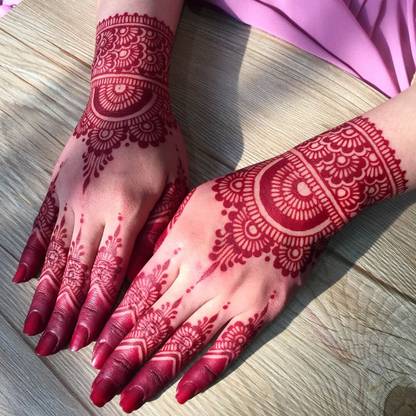 sign gold Hand Natural Mehndi Red Color Long Lasting Mehandi Niddle Cones Henna