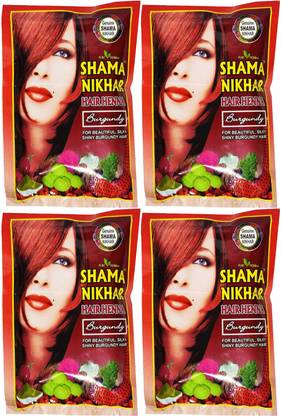 Shama Nikhar Henna Burgundy Hair Colour - (Pack Of 4)
