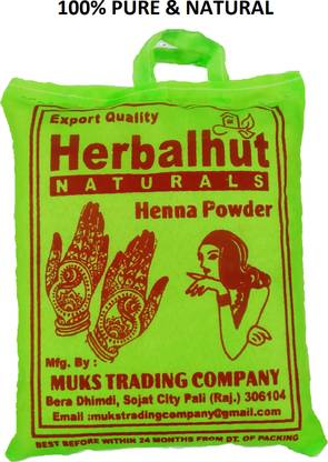 HERBALHUT NATURALS Henna (Mehendi) | Natural Conditioning and Anti-Dandruff Hair Colour Solution