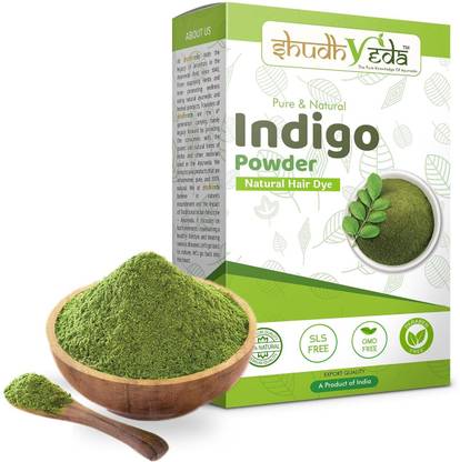 Shudhveda 100% Pure & Natural Indigo Powder For Hair Dye