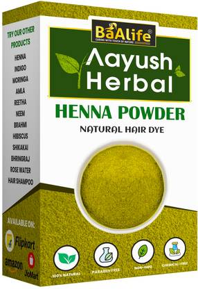 Aayush Herbal Henna powder for Hair Color and Growth 100% Pure and Natural Hair dye