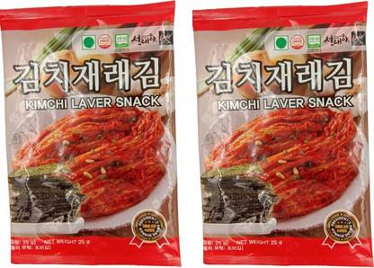 Shangi Kimachi laver Snake Korean Seaweed Baked Not Fried 25g-(Pack of 2)|(Imported)