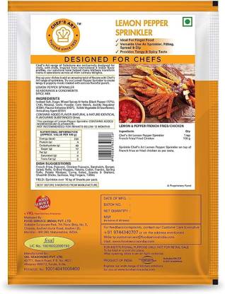 chef s art Lemon Pepper Sprinkler 500 Gm