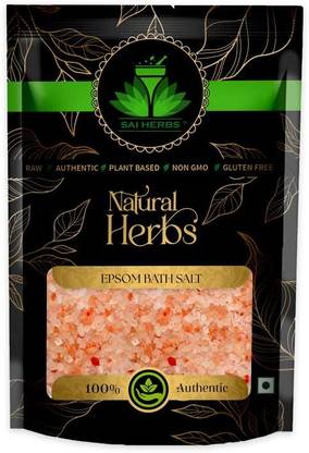 SAI HERBS Epsom Bath Salt - Pure Magnesium Sulphate - Pure & Natural