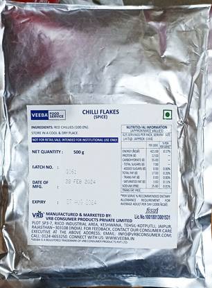 VEEBA CHILLI FLAKES (SPICE) 500g