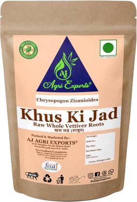 AJ AGRI EXPORTS Raw Whole Vettiver Roots - Khus Jad - Khus Roots - Vetiveria Zizanioides - खस जड़