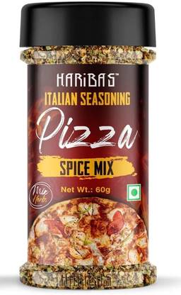 HARIBAS Italian Pizza Seasoning Mix 60gm (Pizza Mix Seasoning in Sprinkler Bottle) Pizza Seasoning for Kitchen Pizza, Pasta and Italian Food (Italian Seasoning)