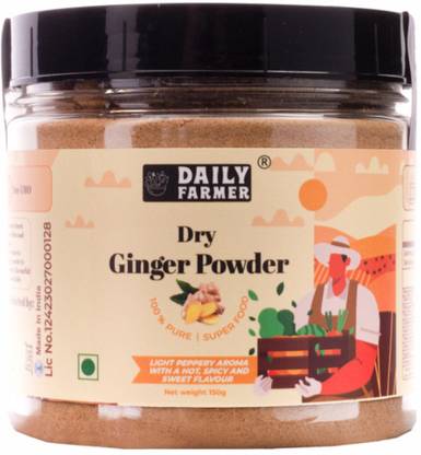 DAILY FARMER Dehydrated Ginger Powder, 100% Pure, Ready to Use, No Additives