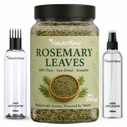 NeutriOne Rosemary Leaves Dried 250g,for Hair Growth + Hair Mist Spray,Hair Oil Applicator