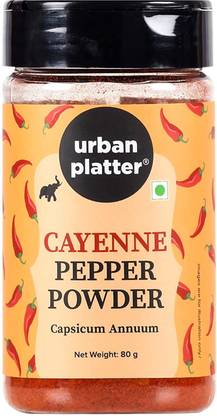 urban platter Cayenne Pepper Powder Shaker Jar, 80g [Capsicum Annum, Spicy Pepper Powder]
