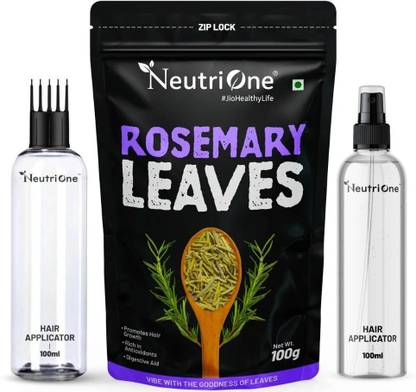 NeutriOne Rosemary Dried Leaves for Hair Growth|With 100ml Spray Bottle |100ml Comb Bottle