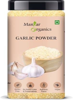 ManHar Organics Garlic Powder Jar 300gm for Cooking | Lahsun Powder for Cooking and Baking|