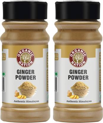 Organic Nation Ginger Powder (Pack of 2) | Pure Dry Ginger for Cooking |Spice for Tea