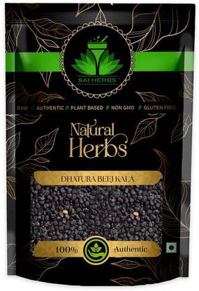 SAI HERBS Dhatura Beej Kala - Dhatura Beej Black - Dhatura Beej - Pure & Natural
