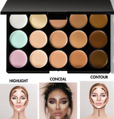 Facejewel 15 color Glow illuminating Highlighter & Contour palette Highlighter