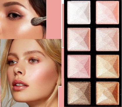 NADJA Highlight Bronzer Powder Palette For Face Cheeks Contour Brightening Highlighter