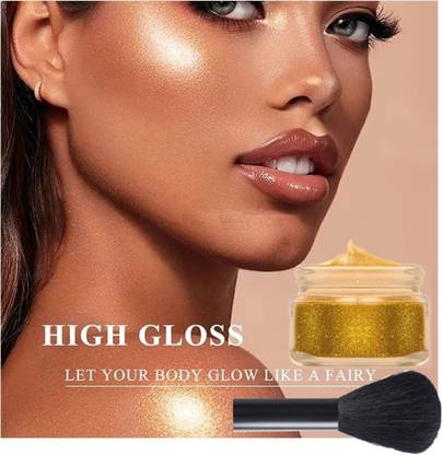 tanvi27 Golden Loose Powder Bronze & Highlighter Makeup Studio Palette Highlighter