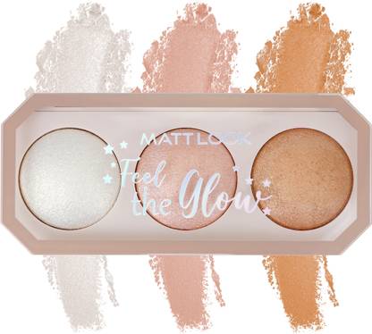 MATTLOOK Feel the Glow Trio 3 Color illuminating Backed Highlighter Easy-to-blend Formula Highlighter