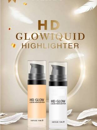 AFARAXIA HD Glow Liquid Highlighter Illuminating & Glitter Highlighter Dewy Finish Highlighter