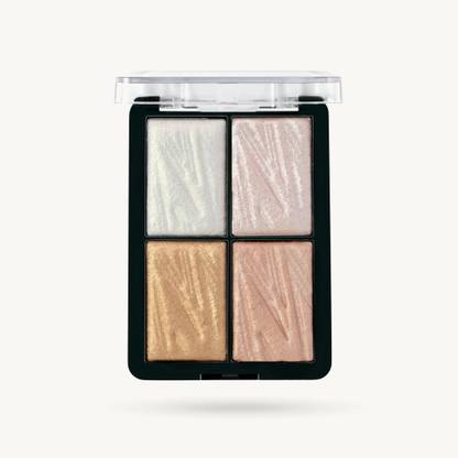 REIMICHI 4 Shade Illuminating Glow Highlighter Palette Blusher For Face Makeup