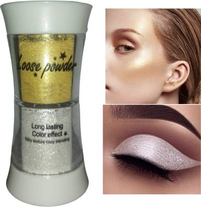 ADJD WHITE & GOLD MULTI COLOR HIGHLIGHTER AND EYE SHADOW HIGHLIGHTER Highlighter