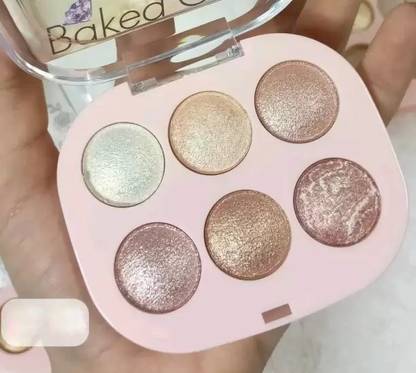 Jiwoo 6 color Illuminating water proof Palette Blusher Face Kit Highlighter
