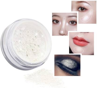 tanvi27 White Loose Powder Bronze & Highlighter Makeup Studio Palette Highlighter