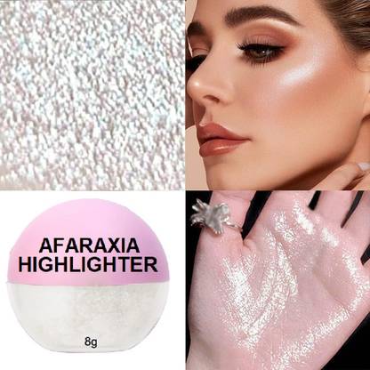 AFARAXIA Shimmer Powder for Face & Body, Eye Makeup, Contour & Brighten Highlighter