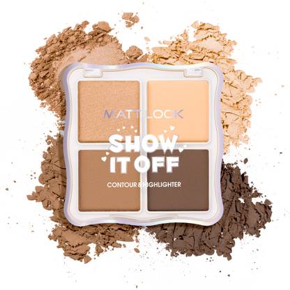MATTLOOK Shot It Off Contour & Highlighter Silky & Smooth Powder Makeup Palette Highlighter
