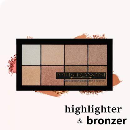 MINIOWN highlighter and bronzer combo palette, face highlighter I backed Highlighter