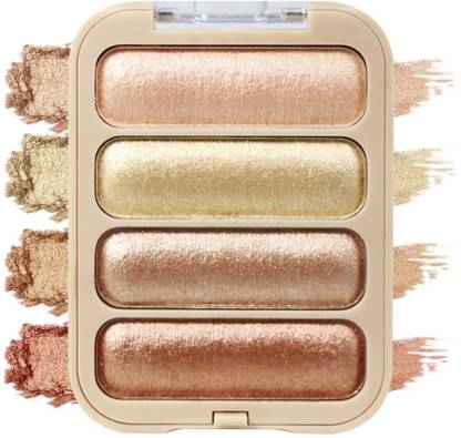 Half N Half Glow Baked Powder 4 Colour Ultra Blendable & Long Lasting | Blinding Glow-02 Highlighter