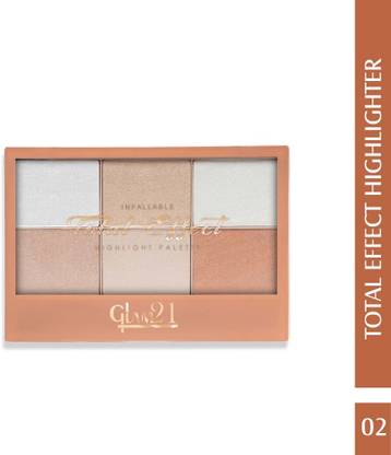 Glam21 Cosmetics Total Effect Highlight Palette Get Multidimensional Customize Glow Silky Texture Highlighter