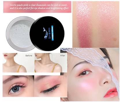BLUEMERMAID SWEAT PROOF PINK COLOR LOOK SHIMMER HIGHLIGHTER MAKEUP OR CHEEKS & FACE & BODY Highlighter