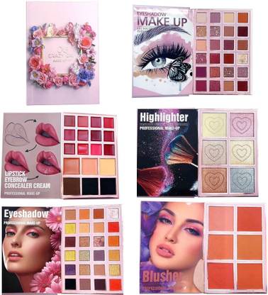 Crazy girl 5in1 Viral Makeup Book Eyeshadow Blusher Contour Concealer Highlighter, Eye Brow Highlighter