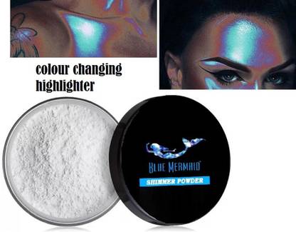BLUEMERMAID SHIMMERY BLUE HIGHLIGHTER POWDER BEST FOR MAKEUP Highlighter