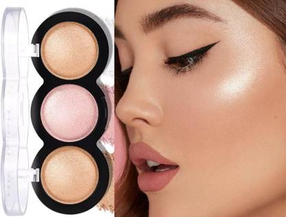THTC Highlighter Easy-to-blend 3 Color Backed Highlighter