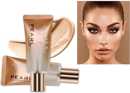 Emijun Makeup Base Illuminator Golden Pink Highlighter Foundation COMBO Highlighter