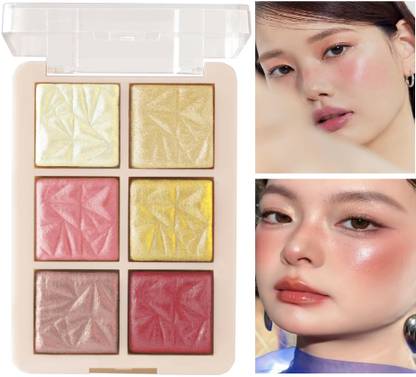 EVERERIN 6 Color illuminating Simmer Backed Highlighter Easy-to-blend Formula Highlighter