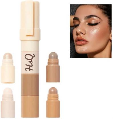 HSQ 4-in-1 Multi Shade Highlighter & Contour Stick | Waterproof, Long-Lasting Highlighter