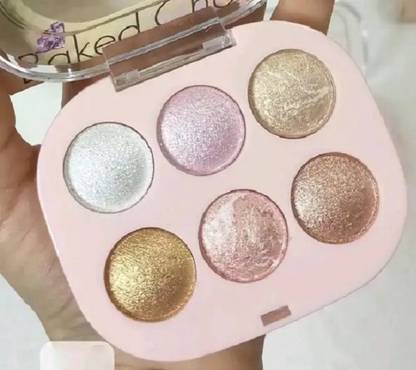 luzimaisa Korean 6 Shades Baked Face Lightweight & Long Lasting Blusher Highlighter