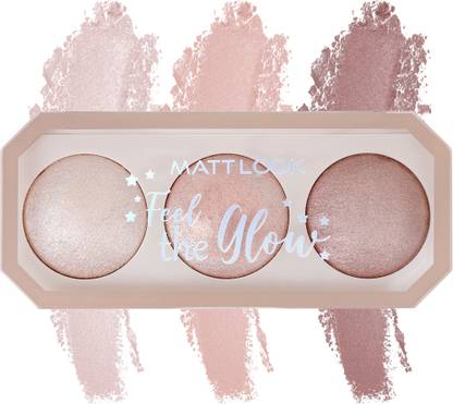 MATTLOOK Feel the Glow Trio 3 Color illuminating Backed Highlighter Easy-to-blend Formula Highlighter