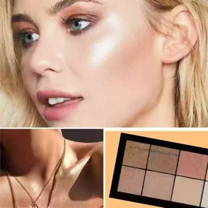 HUZURLU Best Bronzer and blush illuminated look Lumi Glow Highlighter Palette Highlighter
