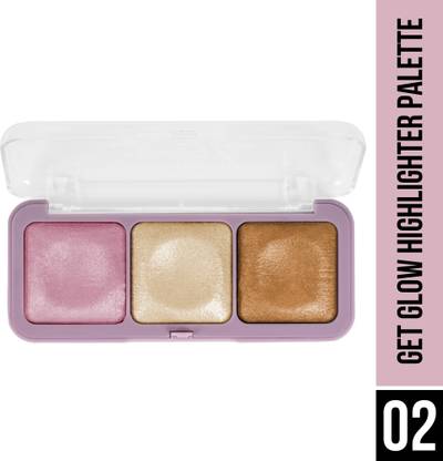 Hilary Rhoda Get Glow Highlighter Palette | Ultra Blendable & Long lasting | Shimmer Finish Highlighter