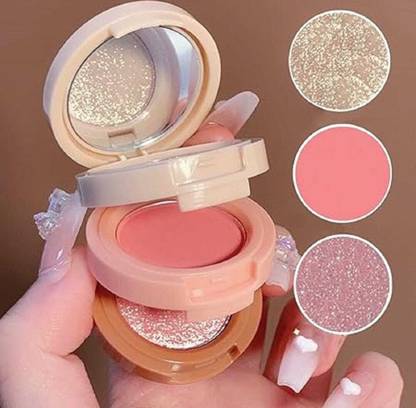 Facejewel 3-in-1 Highlighter, Contour & Blusher Palette - Highly Pigmented Makeup Highlighter