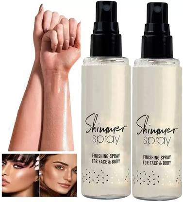 EVERERIN Body Shimmer Spray for Face & Body Shine Glitter Liquid Highlighter
