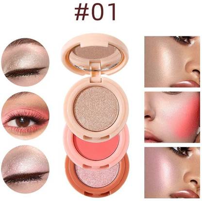 KENZY 3 IN 1 BLUSHER,HIGHLIGHTER & HIGHLIGHTER Highlighter