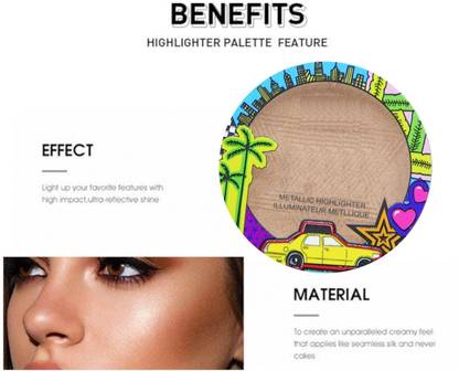 Latixmat HDface makeup highlighter/ bronzer palette Highlighter